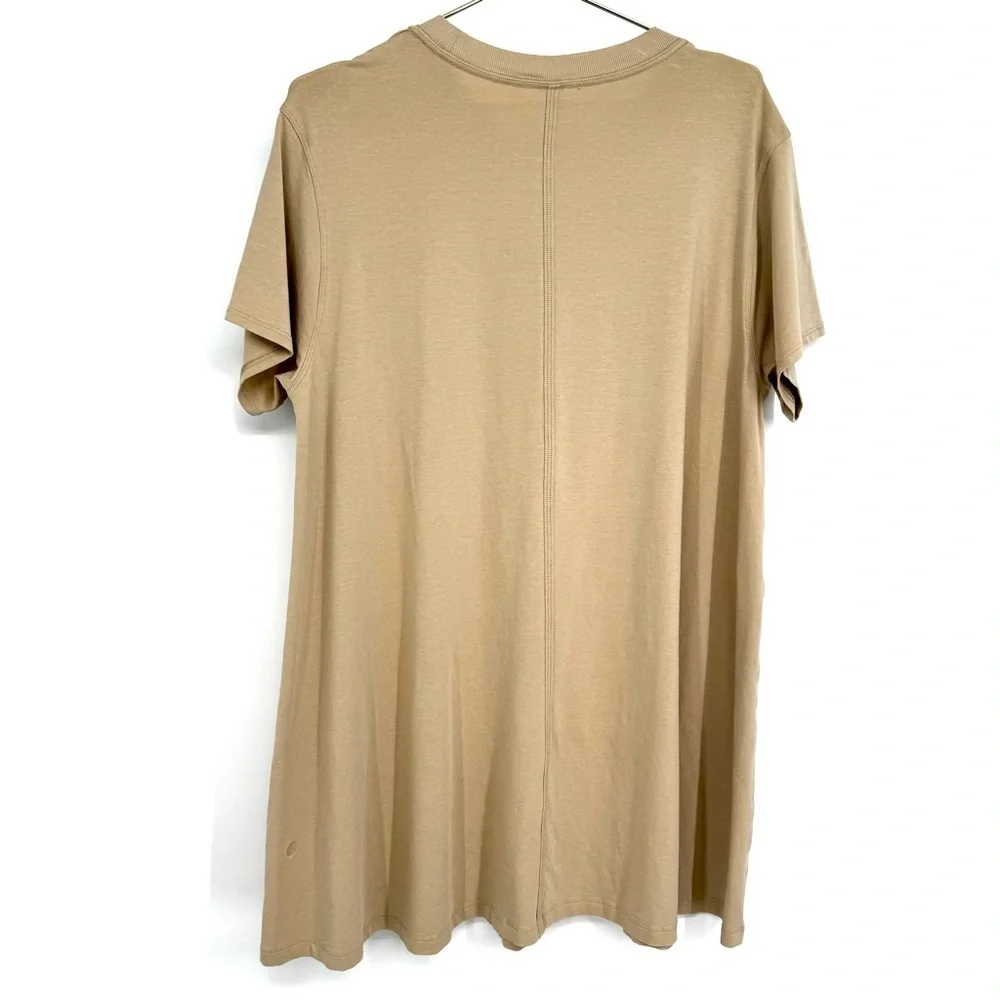 LULULEMON All Yours Tee Shirt Dress in Trench Tan Beige